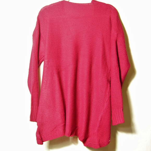 LAST ONE!! Red V Neck Criss Cross Knit Sweater - Picture 4 of 7